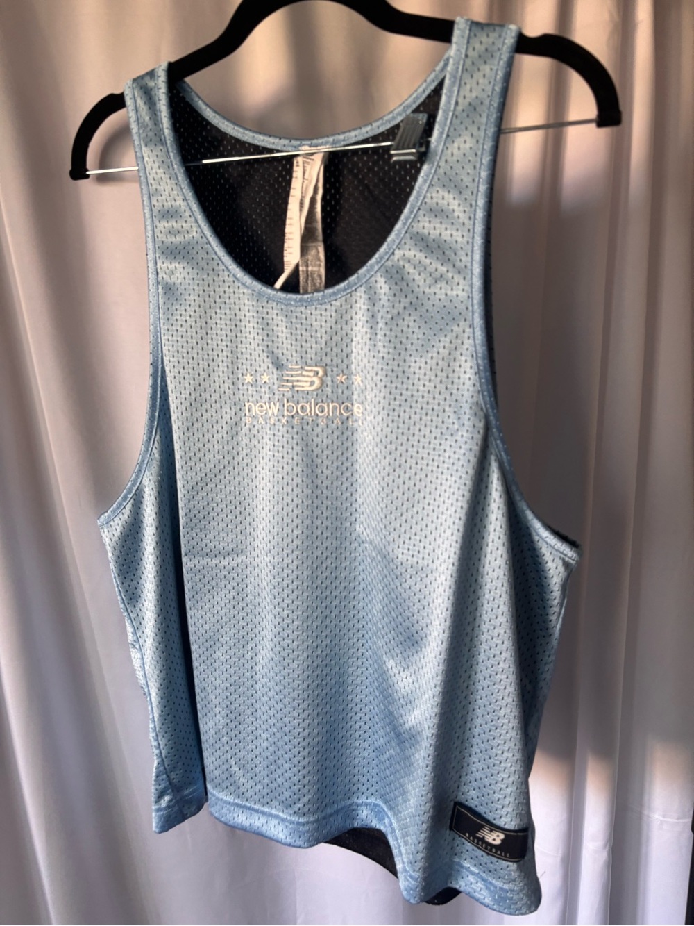 New Balance men’s Light Blue Mesh Tank Top
